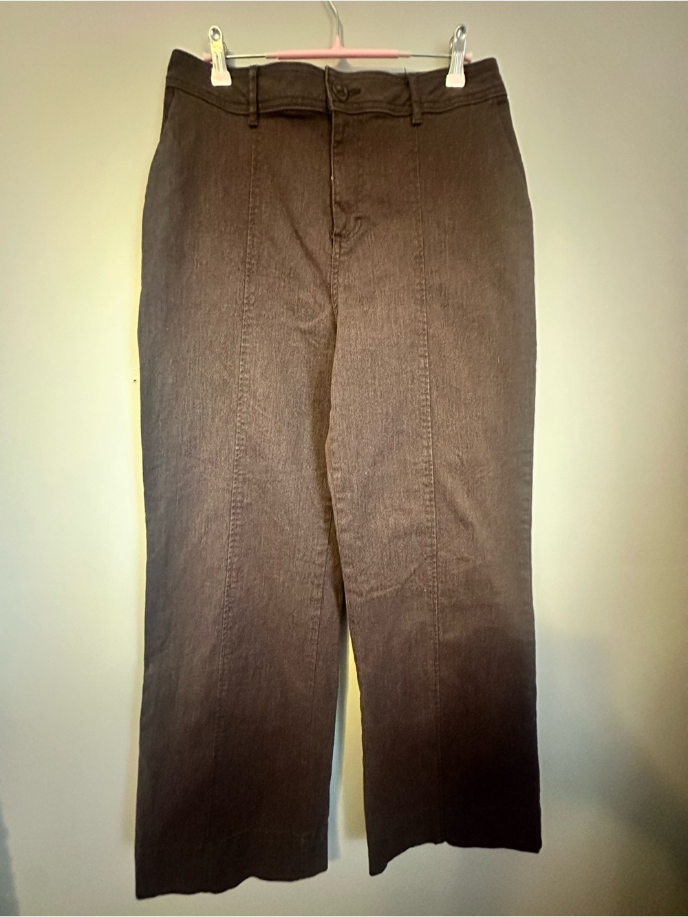 Bagatelle Collection Brown Pants Womens 10 Wide Leg Trouser High Rise